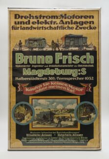 Werbeplakat - Drehstrom- Motoren und elektrische Anlagen von Bruno Frisch
